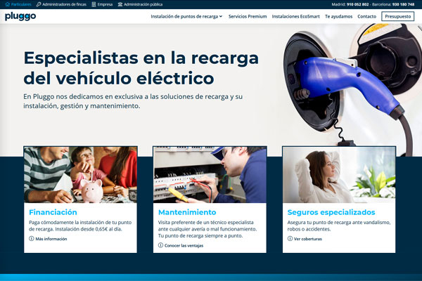 Portada web de Pluggo